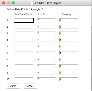 Screenshot 3 column data entry ENTRY