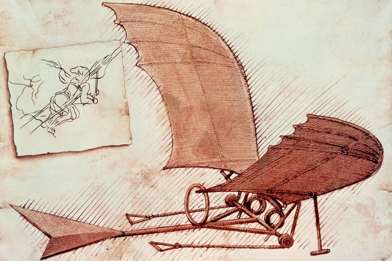 Leonardo deVinci Image of Flying Machine